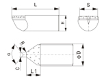 Disegno di utensili per scanalatura in PCD brasato