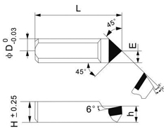 htw10 30 PCD Inserti per scanalatura