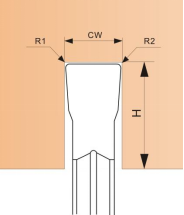 Utensili per scanalatura CBN Forma