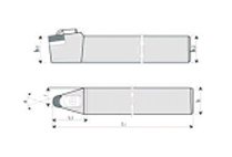 Middle laying tool holder for Round CBN insert