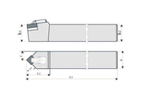 Middle laying tool holder for square solid CBN insert