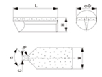 Disegno di strumenti di scanalatura PCD a faccia intera