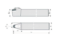 Middle laying tool holder for Round CBN insert