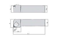 95°External tool holder for W-Type solid CBN insert