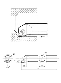 95°tool holder for rhombus solid CBN insert